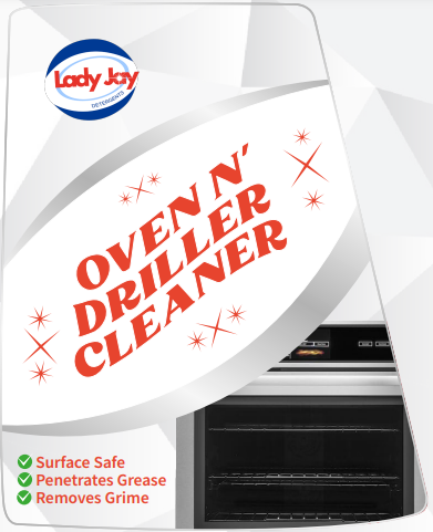 A heavy-duty degreaser formulated to break down baked-on grease and grime from ovens and industrial equipment.