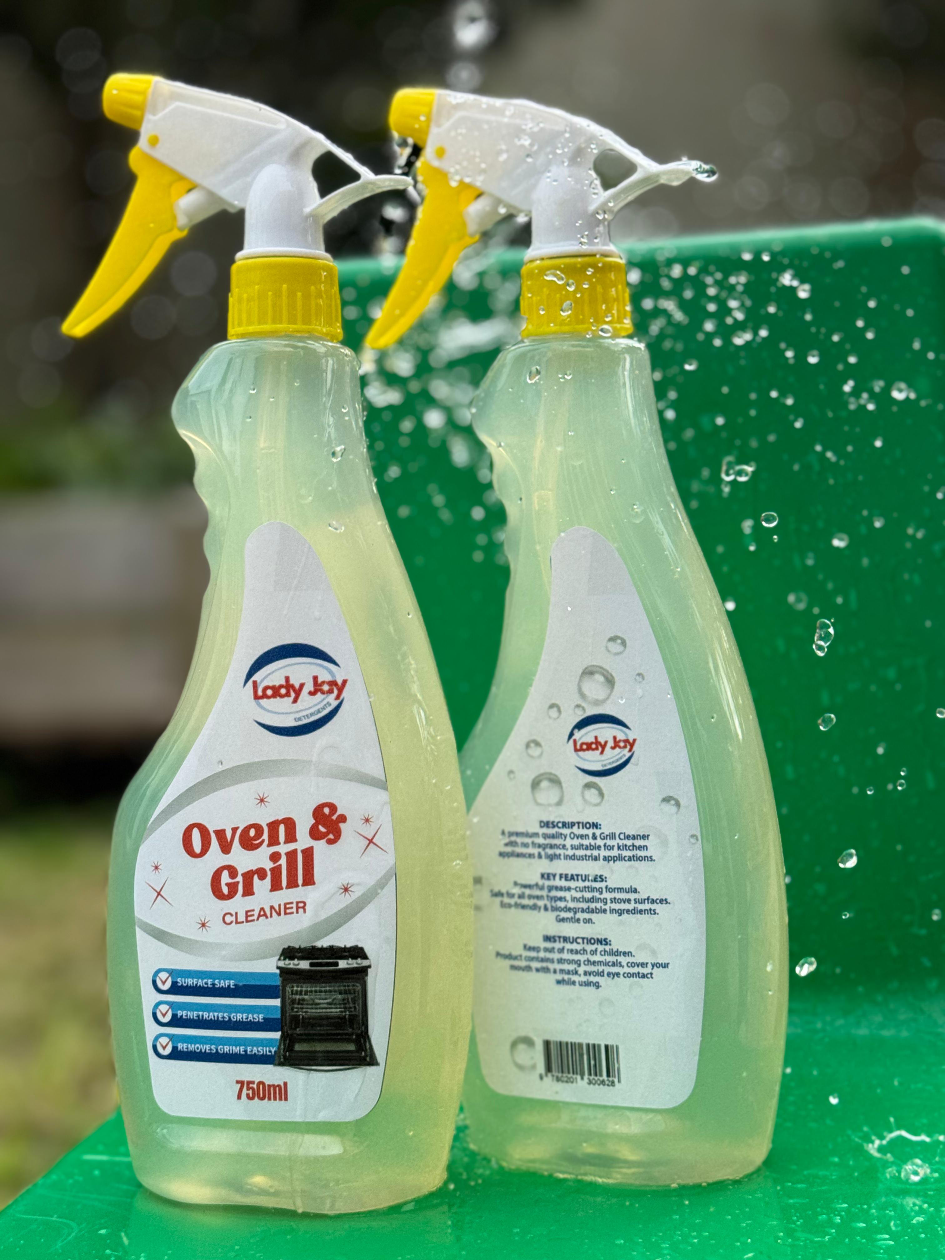 A heavy-duty degreaser formulated to break down baked-on grease and grime from ovens and industrial equipment.